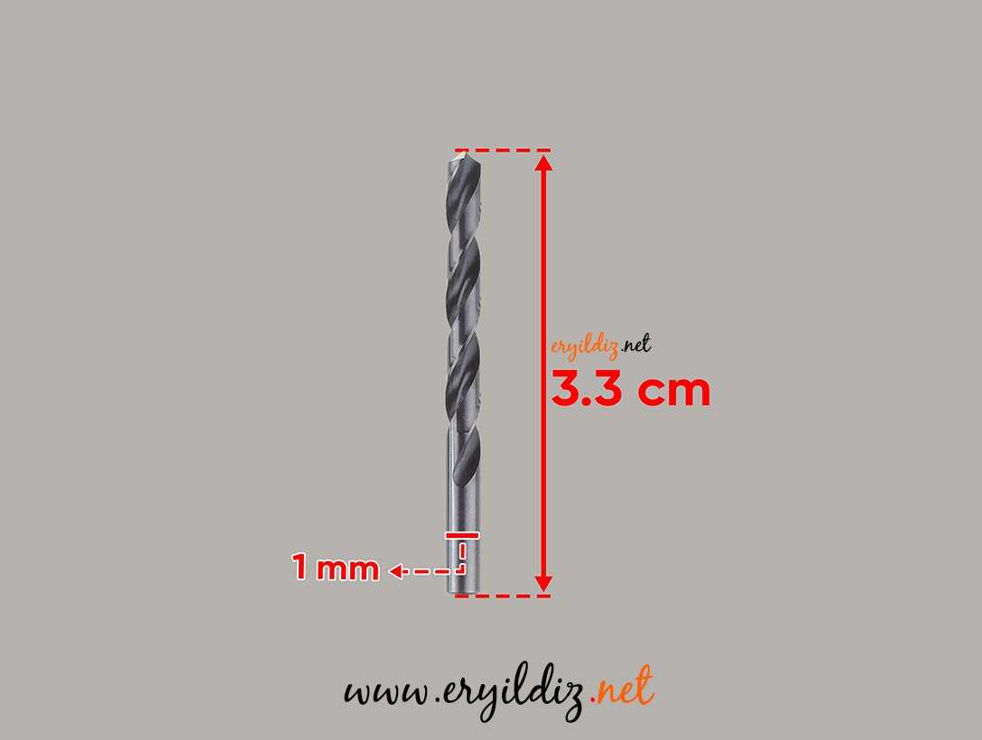 Hss Ağaç ve Metal Matkap Ucu 1 mm 1 Adet Eryıldız Hırdavat