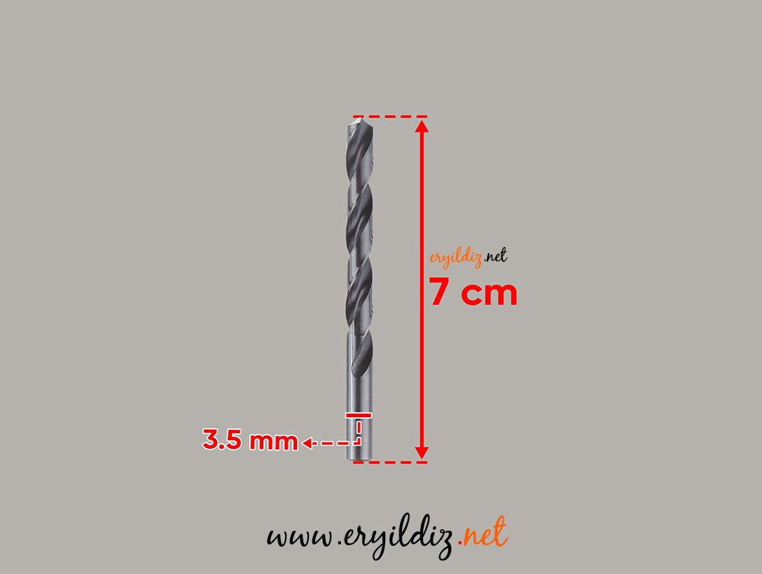 Hss Ağaç ve Metal Matkap Ucu 3,5 mm 1 Adet Eryıldız Hırdavat