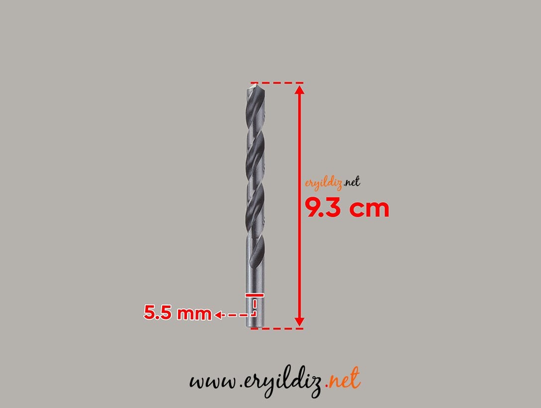 Hss Ağaç ve Metal Matkap Ucu 5,5 mm  1  Adet Eryıldız Hırdavat