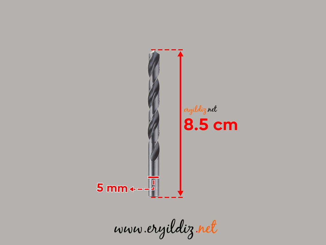 Hss Ağaç ve Metal Matkap Ucu 5 mm 1 Adet Eryıldız Hırdavat 
