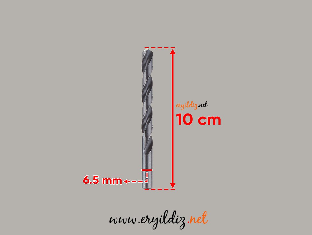 Hss Ağaç ve Metal Matkap Ucu 6,5 mm  1  Adet Eryıldız Hırdavat