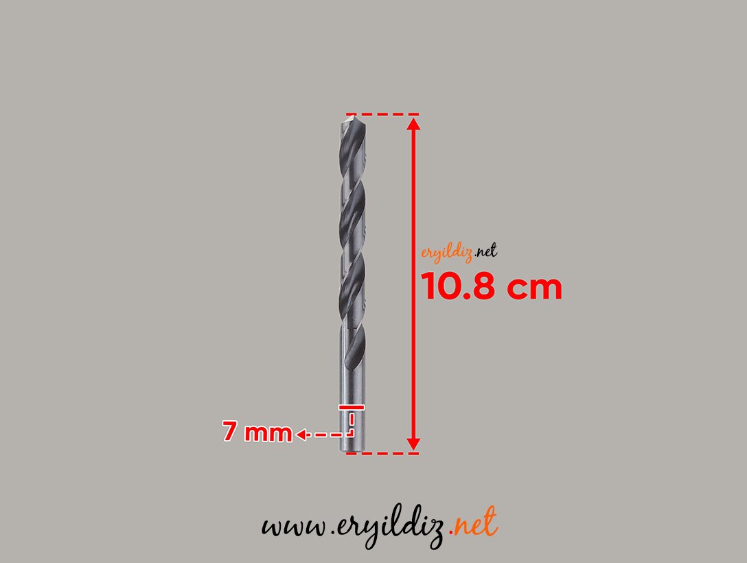 Hss Ağaç ve Metal Matkap Ucu 7 mm 1 Adet Eryıldız Hırdavat