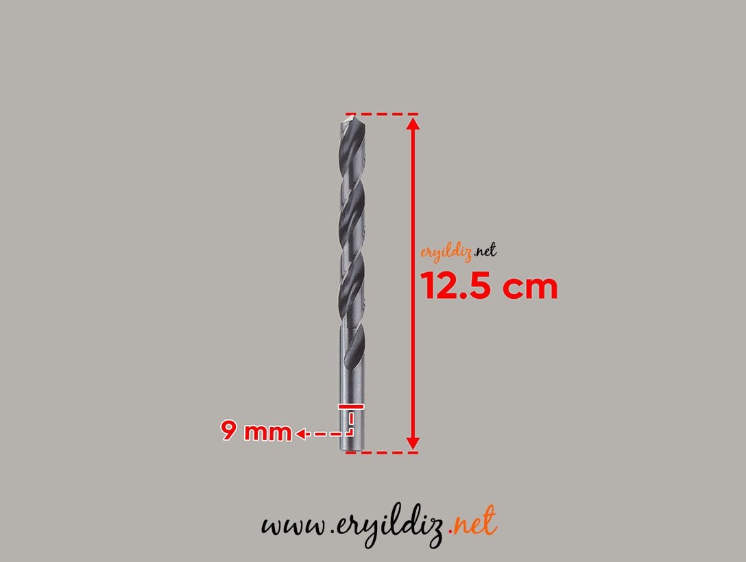 Hss Ağaç ve Metal Matkap Ucu 9 mm 1 Adet Eryıldız Hırdavat 