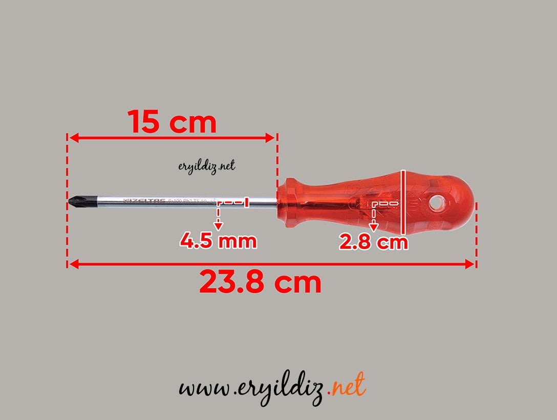 İzeltaş Yıldız Tornavida Kraft 4,5 x 150  mm  Eryıldız Hırdavat