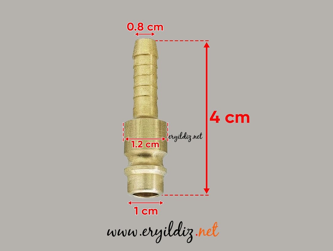 Ludecke Es 8S Uç 8 mm Hortum Ucu Eryıldız Hırdavat