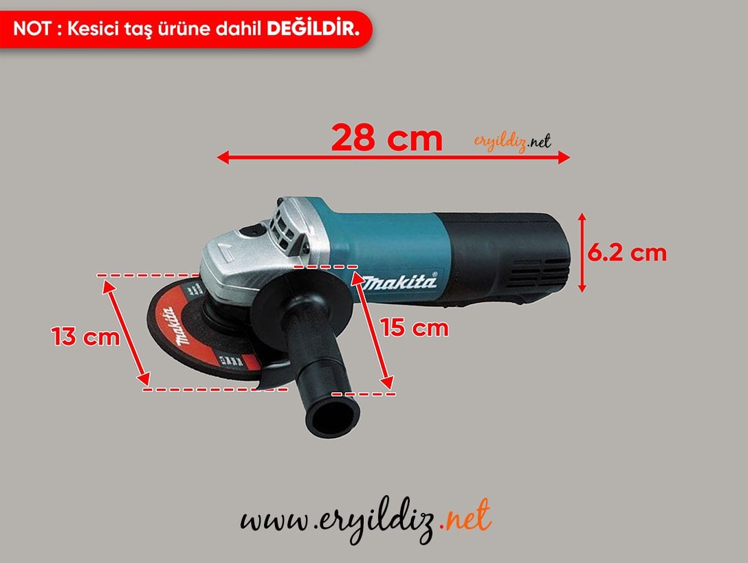 Makita HNX 9557 Avuç Taşlama Makinası 840 W 115 mm Eryıldız Hırdavat 