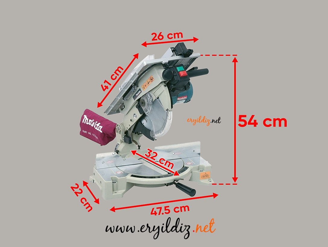 Makita LH 1040 Gönye Kesme Tezgahı 1650 Watt 260 mm Eryıldız Hırdavat