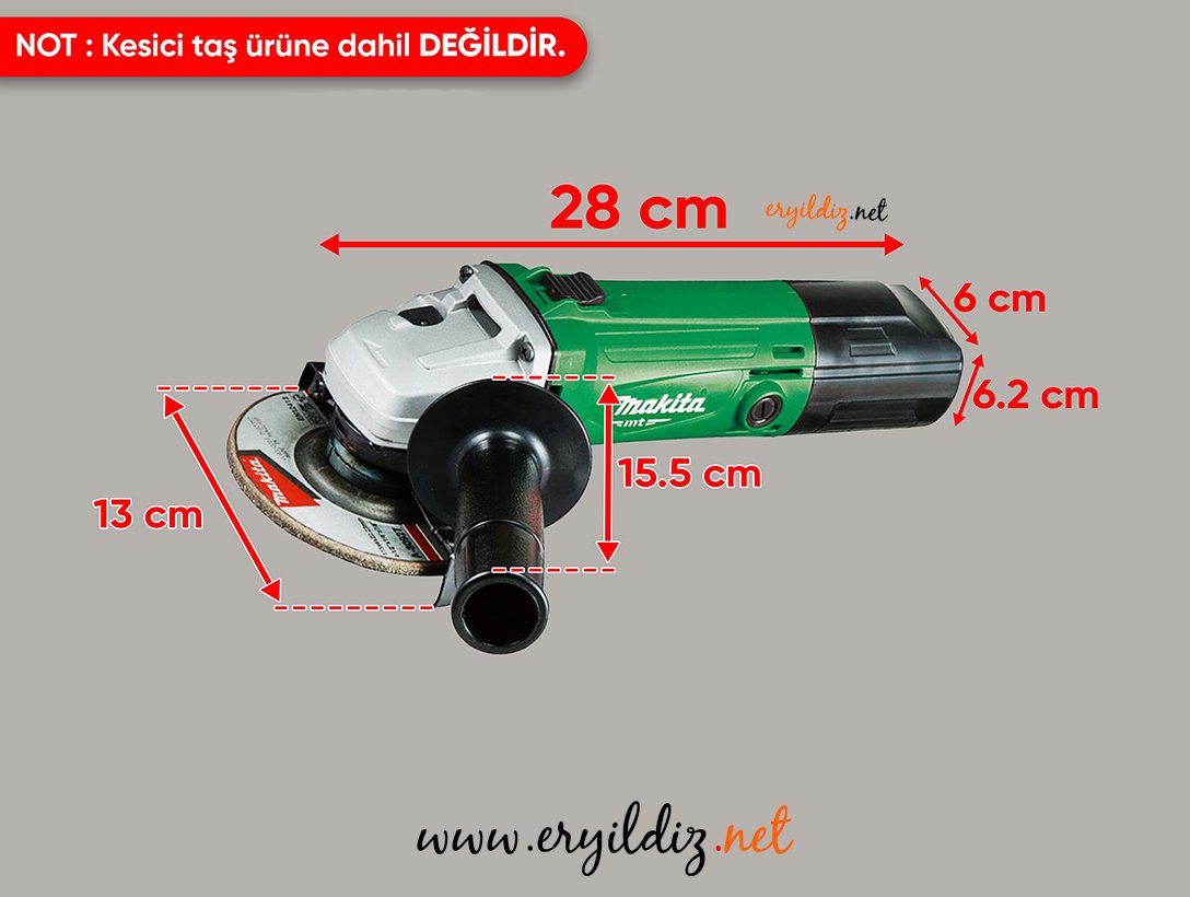 Makita M9502RM Avuç Taşlama Makinası 570 W Eryıldız Hırdavat 