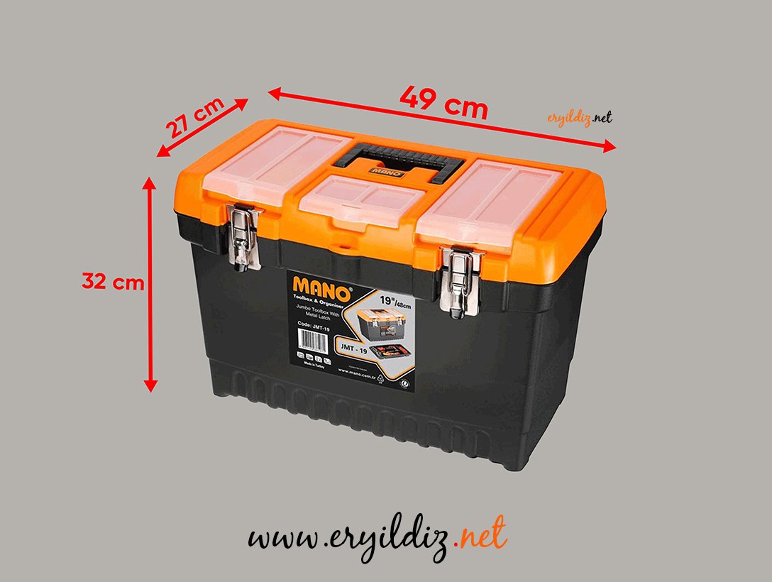 Mano JMT - 19 Jumbo Metal Kilitli Takım Çantası Eryıldız Hırdavat