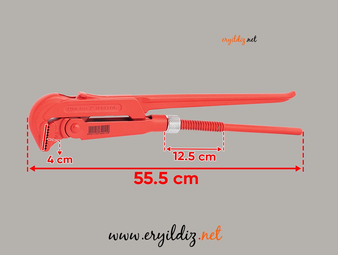 Maşalı Boru Anahtarı No:1,5 Eryıldız Hırdavat