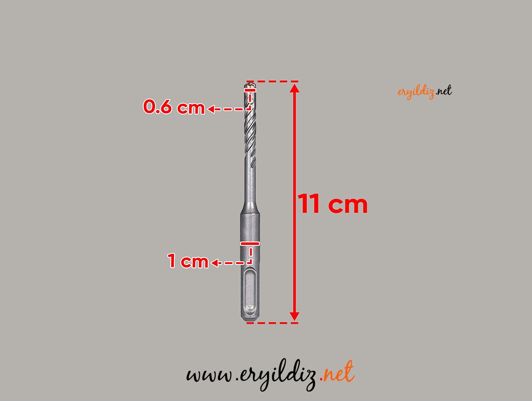 Sds Hilti İçin Beton Matkap Ucu 6 x110 mm Eryıldız Hırdavat