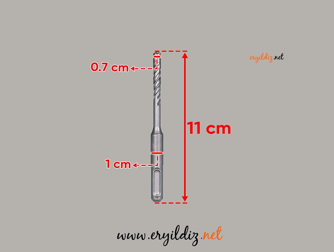 Sds Hilti İçin Beton Matkap Ucu 7 x110 mm Eryıldız Hırdavat