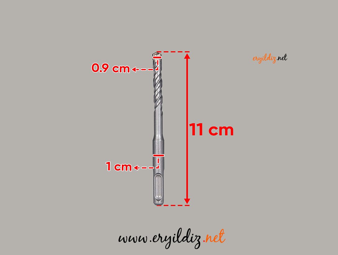 Sds Hilti İçin Beton Matkap Ucu 9 x110 mm Eryıldız Hırdavat