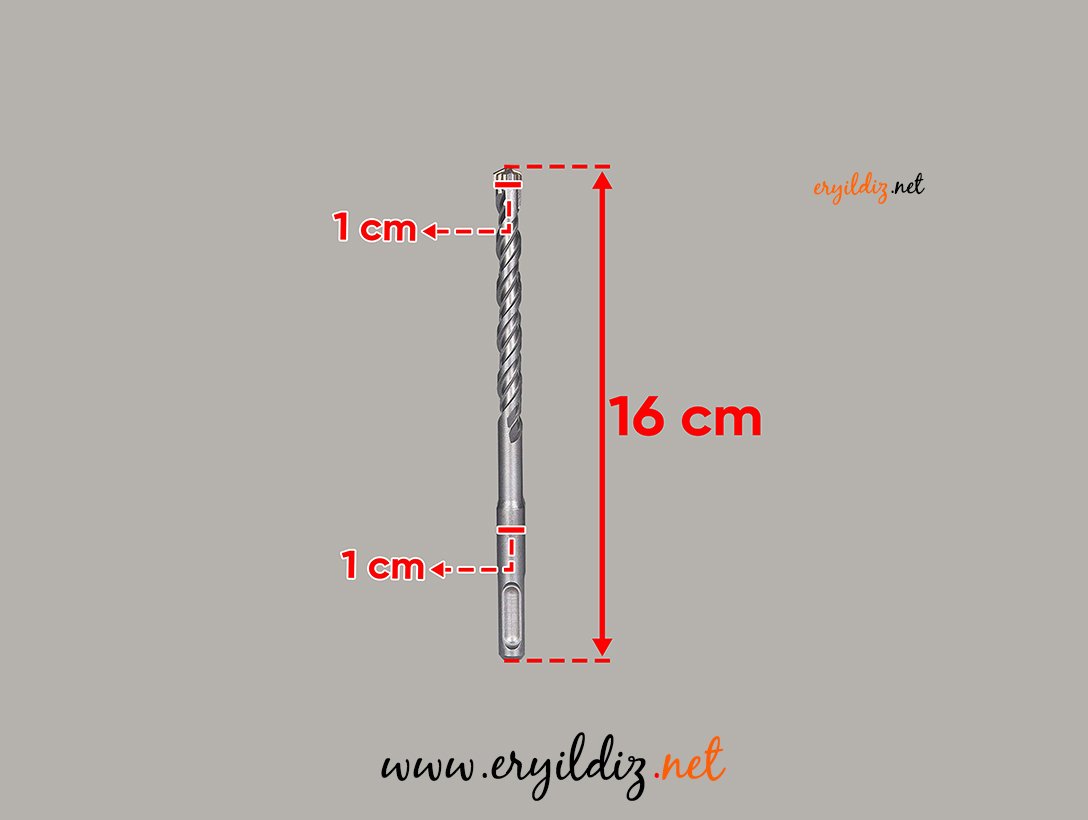 Sds Hilti İçin Beton Matkap Ucu 160 x 10 mm Eryıldız Hırdavat