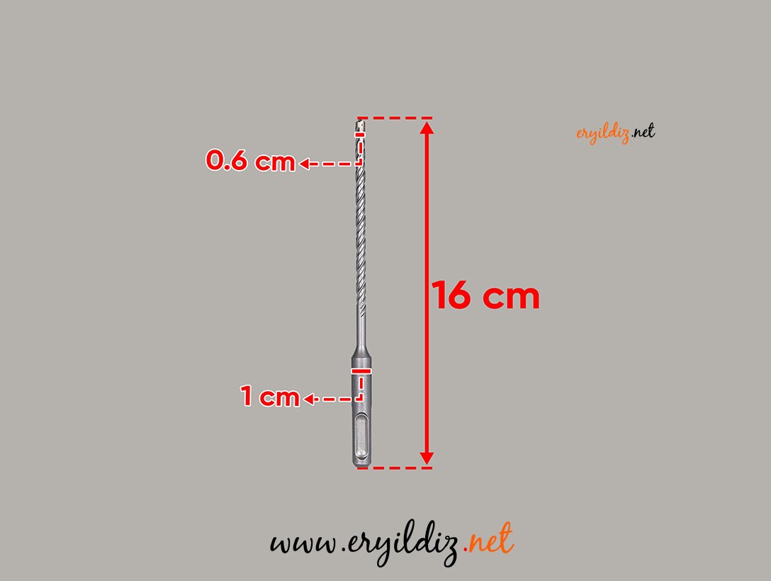 Sds Hilti İçin Beton Matkap Ucu 160 x 6 mm Eryıldız Hırdavat
