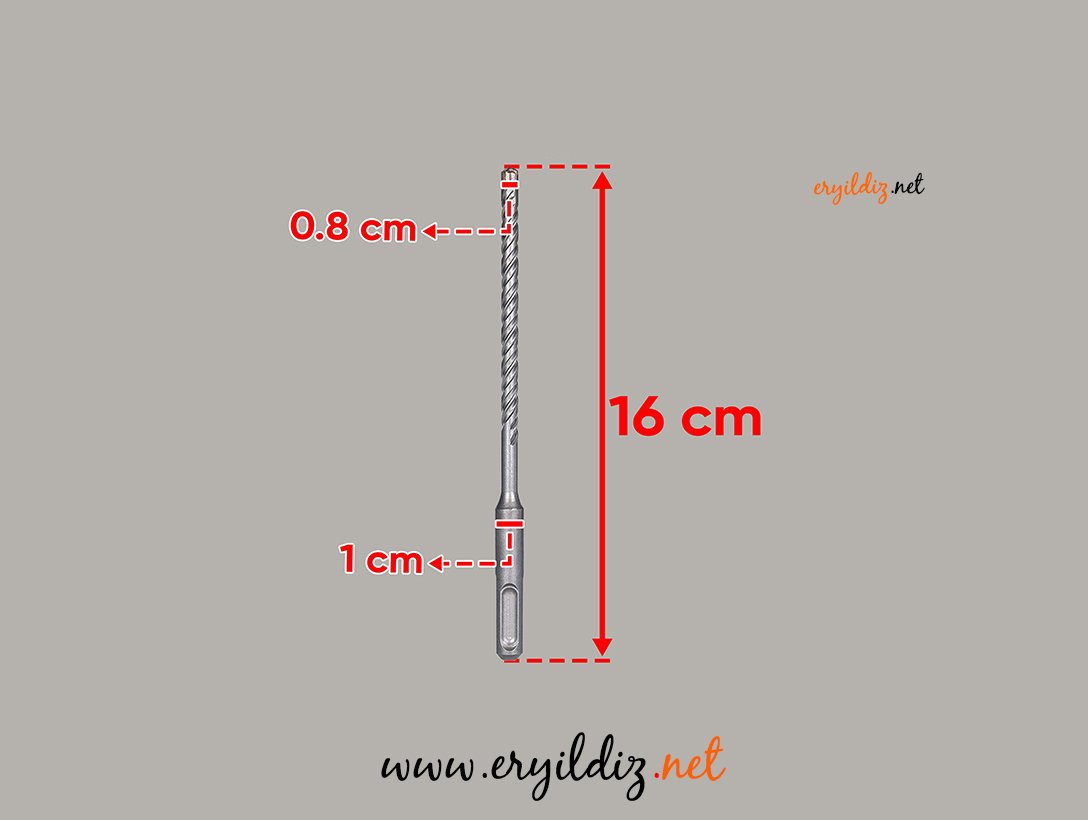Sds Hilti İçin Beton Matkap Ucu 160 x 8 mm Eryıldız Hırdavat
