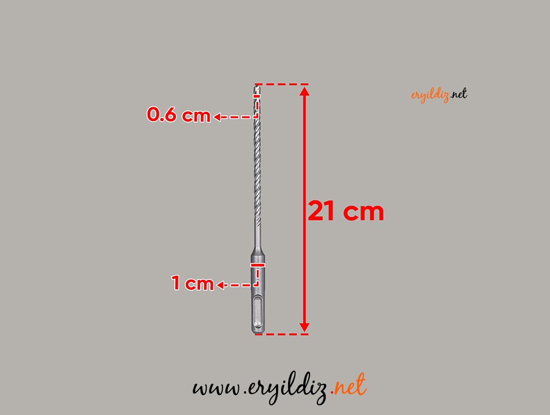 Sds Hilti İçin Beton Matkap Ucu 210 x 6 mm Eryıldız Hırdavat