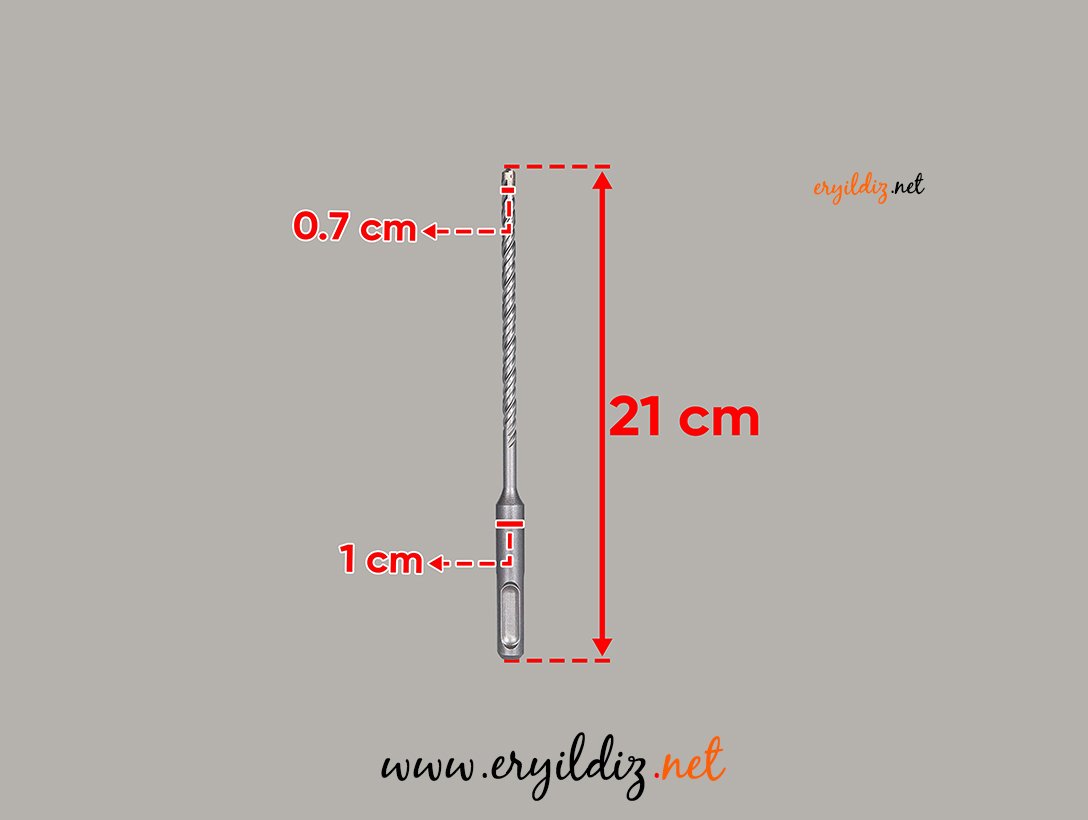 Sds Hilti İçin Beton Matkap Ucu 210 x 7 mm Eryıldız Hırdavat 