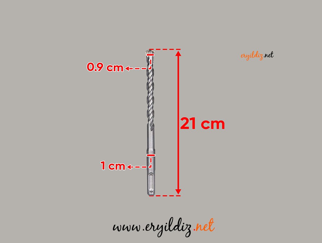 Sds Hilti İçin Beton Matkap Ucu 210 x 9 mm Eryıldız Hırdavat 