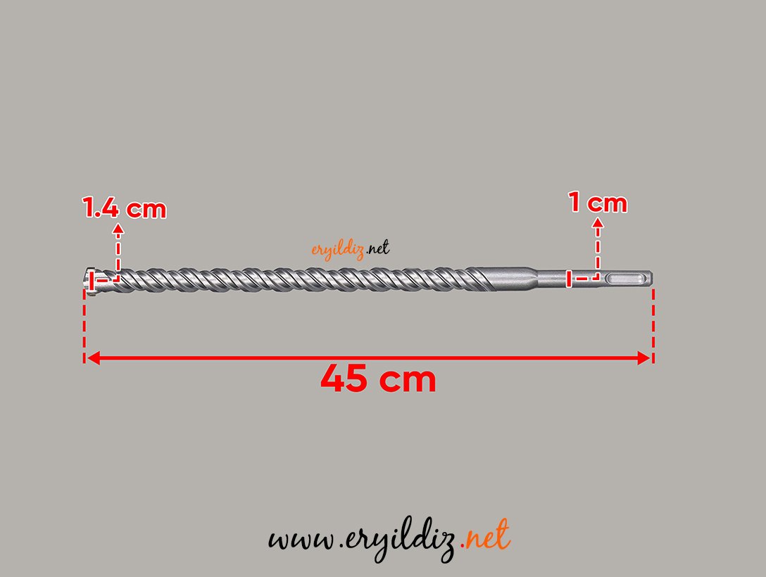 Sds Hilti İçin Beton Matkap Ucu 450 x 14 mm Eryıldız Hırdavat