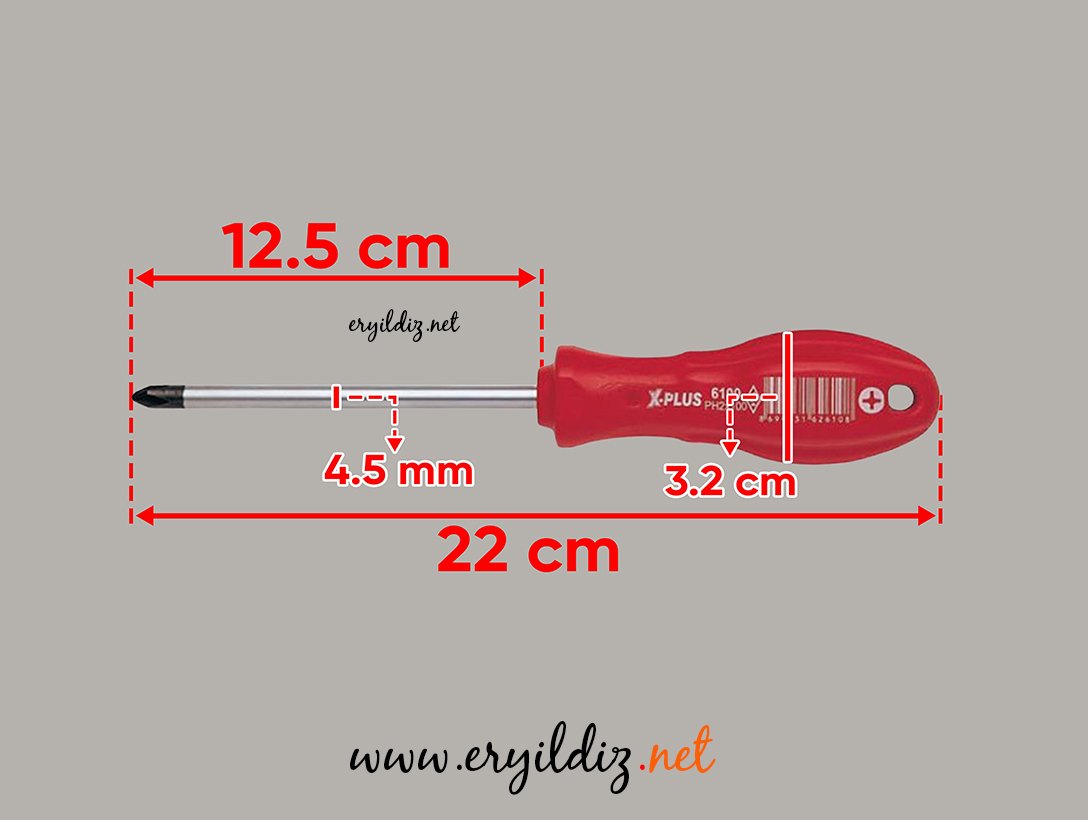 Cerpa Yıldız Tornavida 4,5 mm - 125 mm Eryıldız Hırdavat