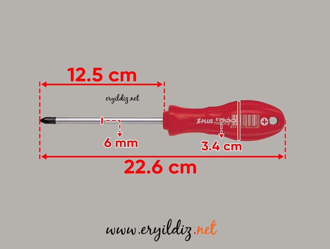 Cerpa Yıldız Tornavida 6 mm - 125 mm Eryıldız Hırdavat