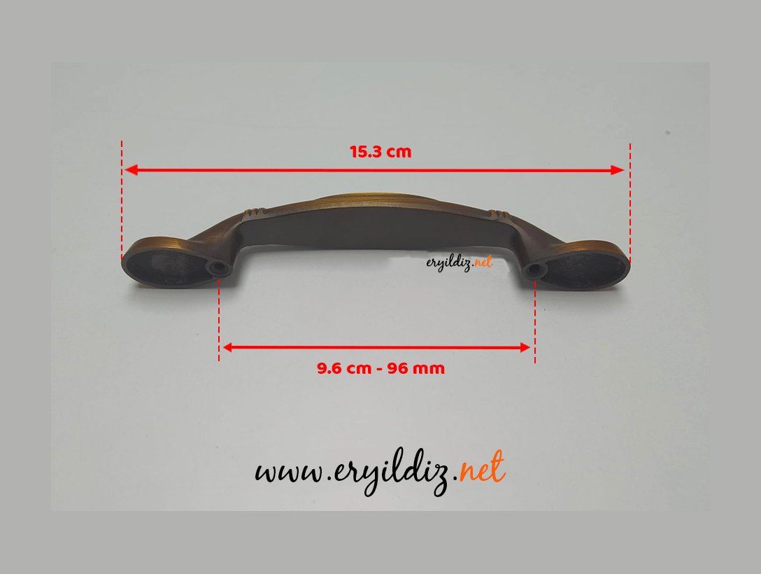 Ventus 2038 Yaldızlı Porselen Mobilya Kulp Antik Bakır - 96 mm Eryıldız Hırdavat