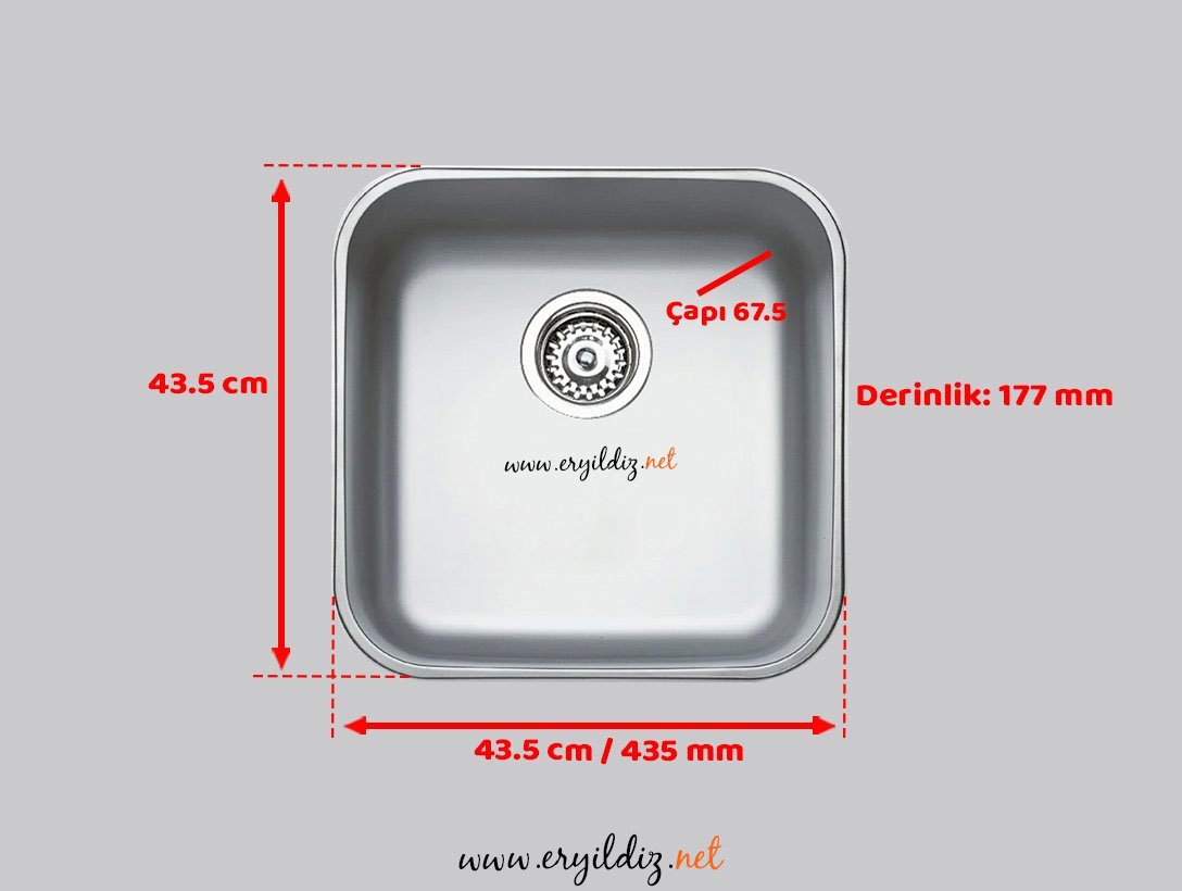Teka BE 40*40 Tezgah Altı Evye Çelik Eryıldız Hırdavat