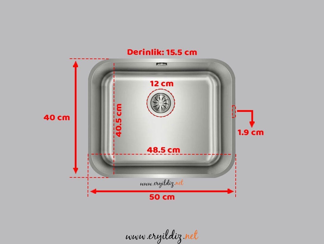 Teka BE 50X40 Plus Paslanmaz Çelik Evye Eryıldız Hırdavat