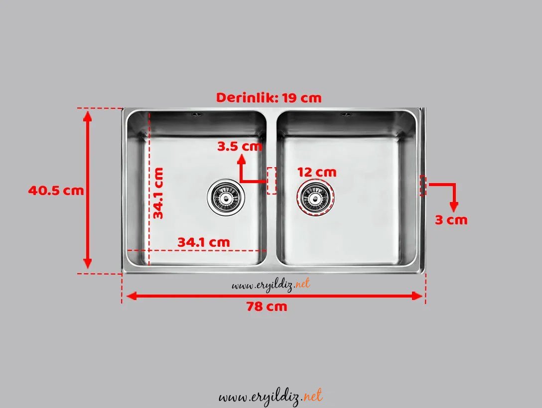 Teka STAGE BE 2B 780 Paslanmaz Çelik Evye Eryıldız Hırdavat