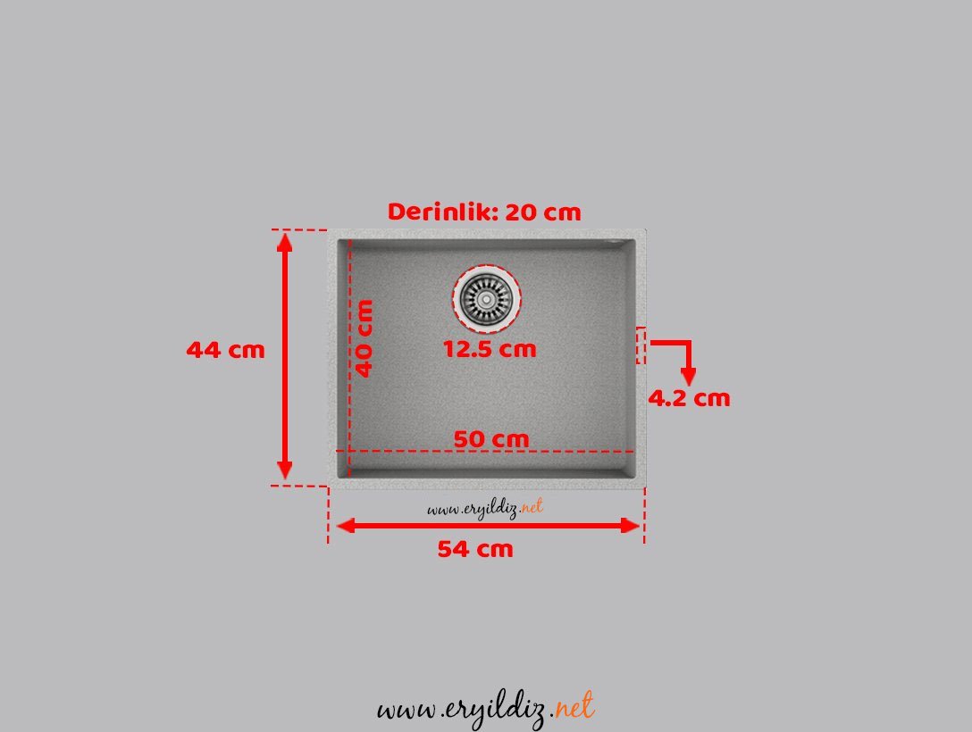 Teka Square 50.40 tg Granit Evye Gri Er yıldız  Hırdavat