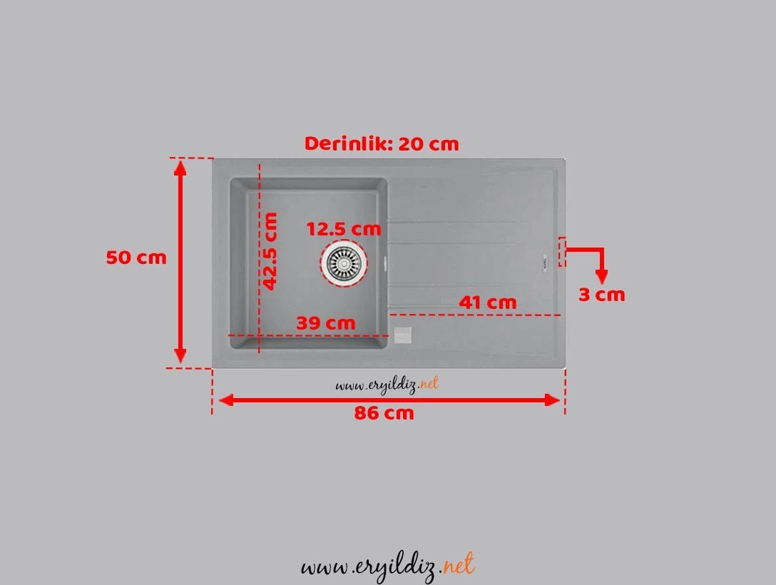 Teka Stone 50 B-TG 1B 1D Granit Ankastre Evye Metalik Gri Eryıldız hırdavat