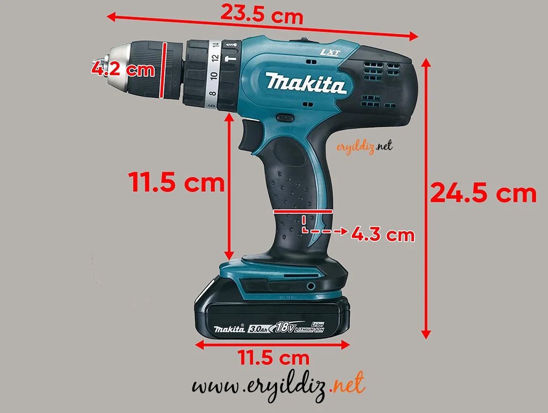 Makita DHP453SFE3 Akülü Darbeli Matkap 18V