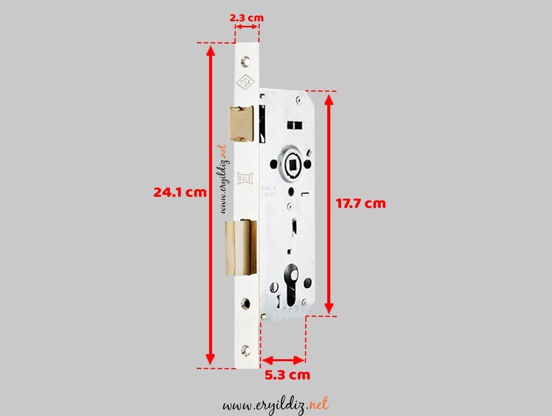 Kale Kilit 152 R Silindirli Çelik Kapı Kilidi Köşeli - 35 mm Eryıldız Hırdavat