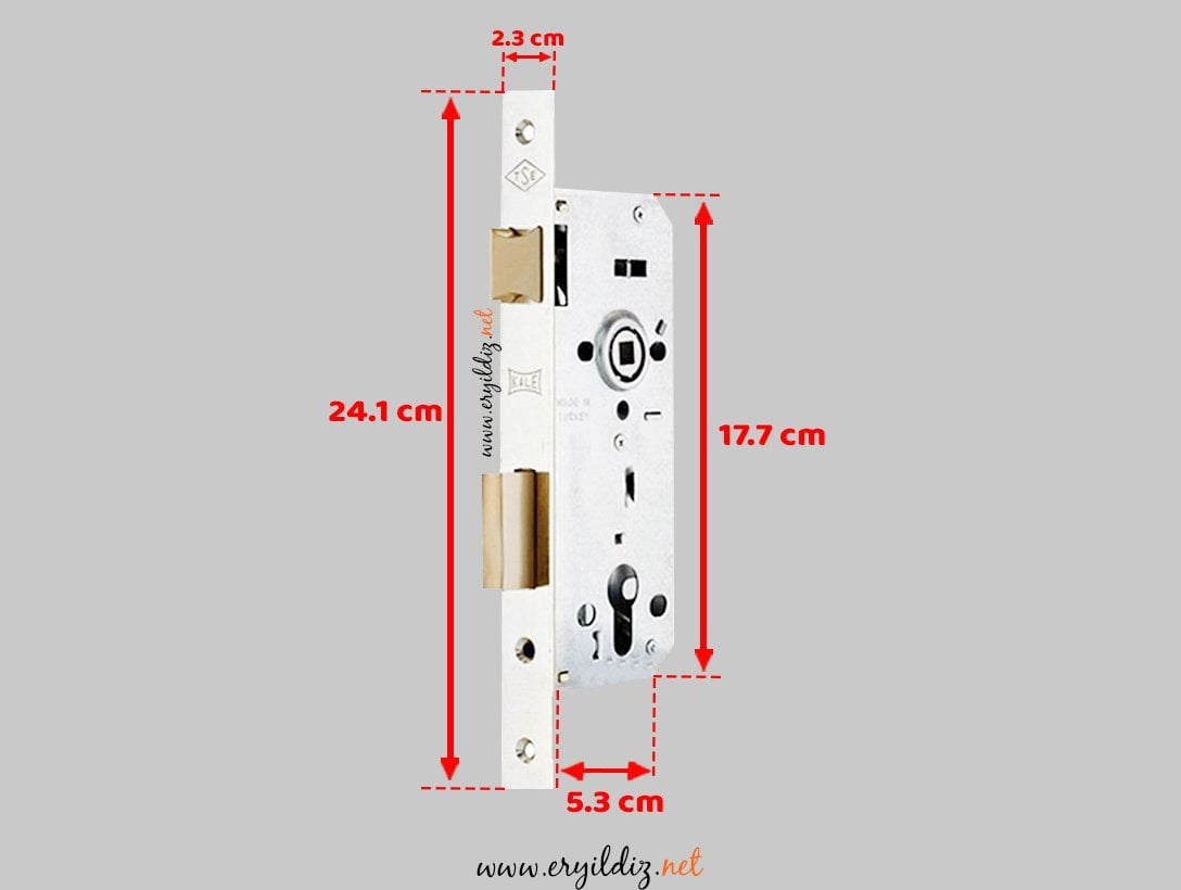Kale Kilit 152 R Silindirli Çelik Kapı Kilidi Köşeli - 45 mm Eryıldız hırdavat