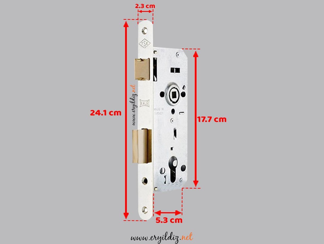 Kale Kilit 152 R Silindirli Çelik Kapı Kilidi Oval - 45 mm Eryıldız Hırdavat