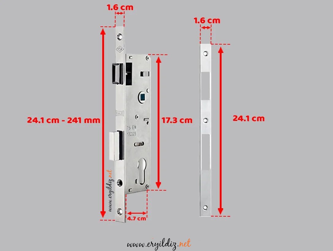 Kale Kilit 153 P 35 mm Silindirli PVC Kapı Kilidi Eryıldız Hırdavat