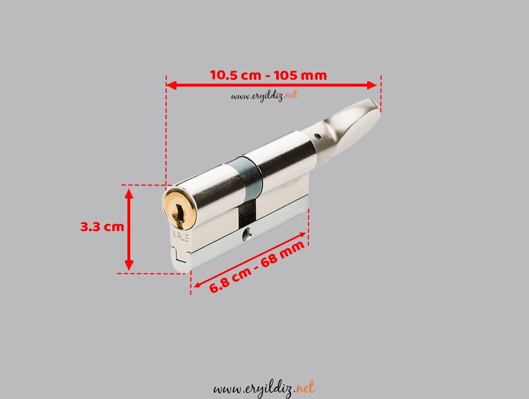 Kale Kilit 164 CECM Mandallı Bilyalı Şifreli Çelik Pimli 68 mm Barel Eryıldız Hırdavat