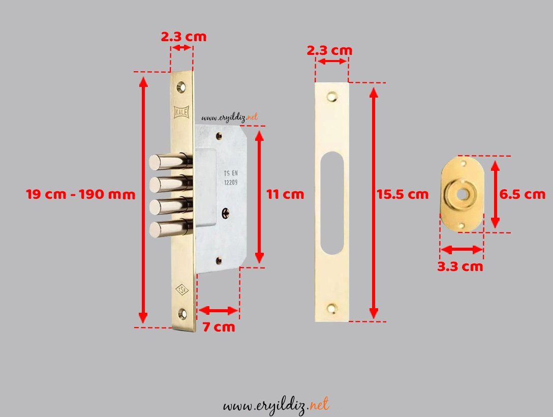 Kale Kilit Emniyet Kilidi 189-4MF / 4 Milli - Sarı Er YIldız Hırdavat
