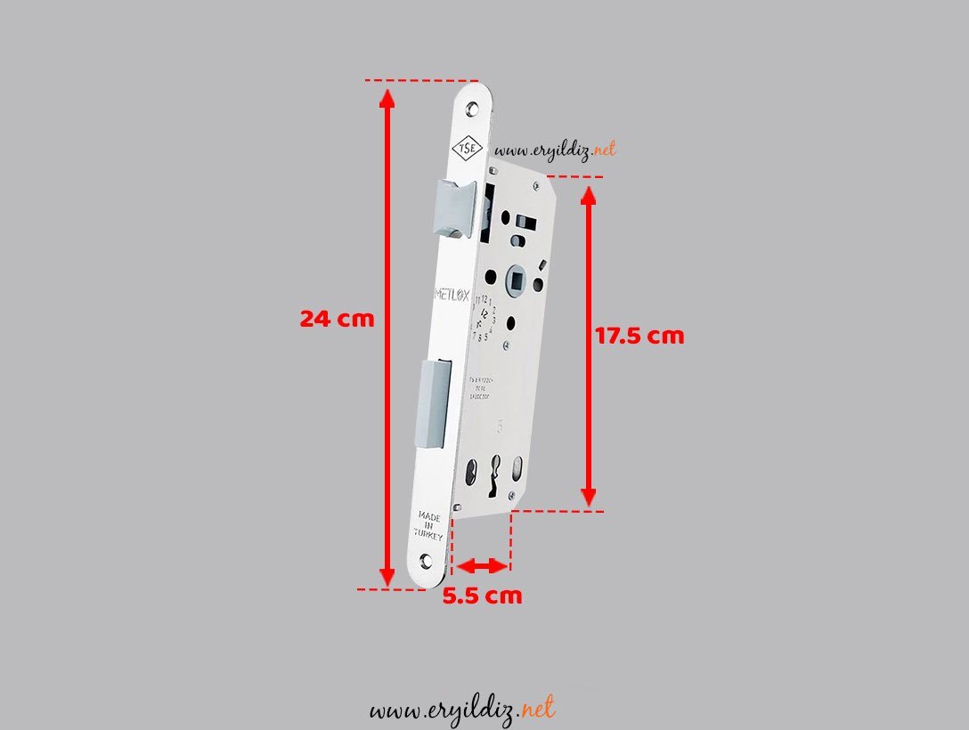Metlox 40x23 mm Oval Krom Kilit Sistemleri Sessiz Oda Kilidi ErYıldız Hırdavat