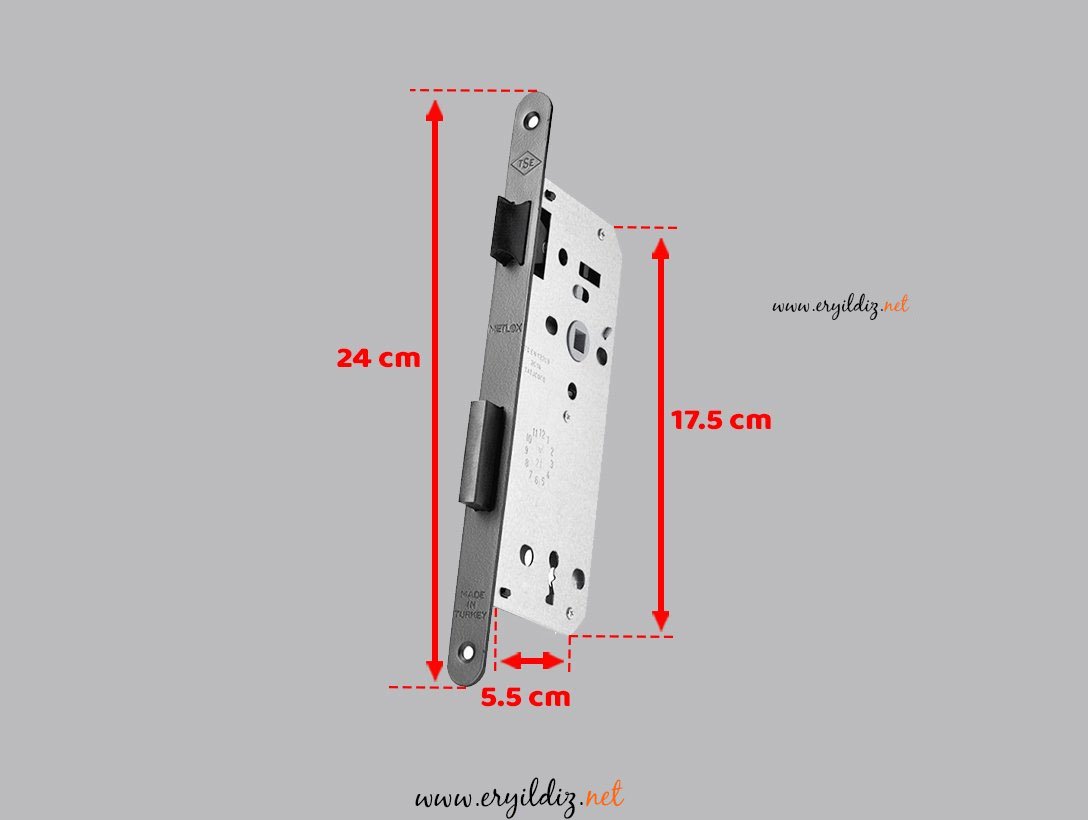 Metlox 40x23 mm Siyah Oval Kilit Sistemleri Sessiz Oda Kilidi ErYıldız Hırdavat