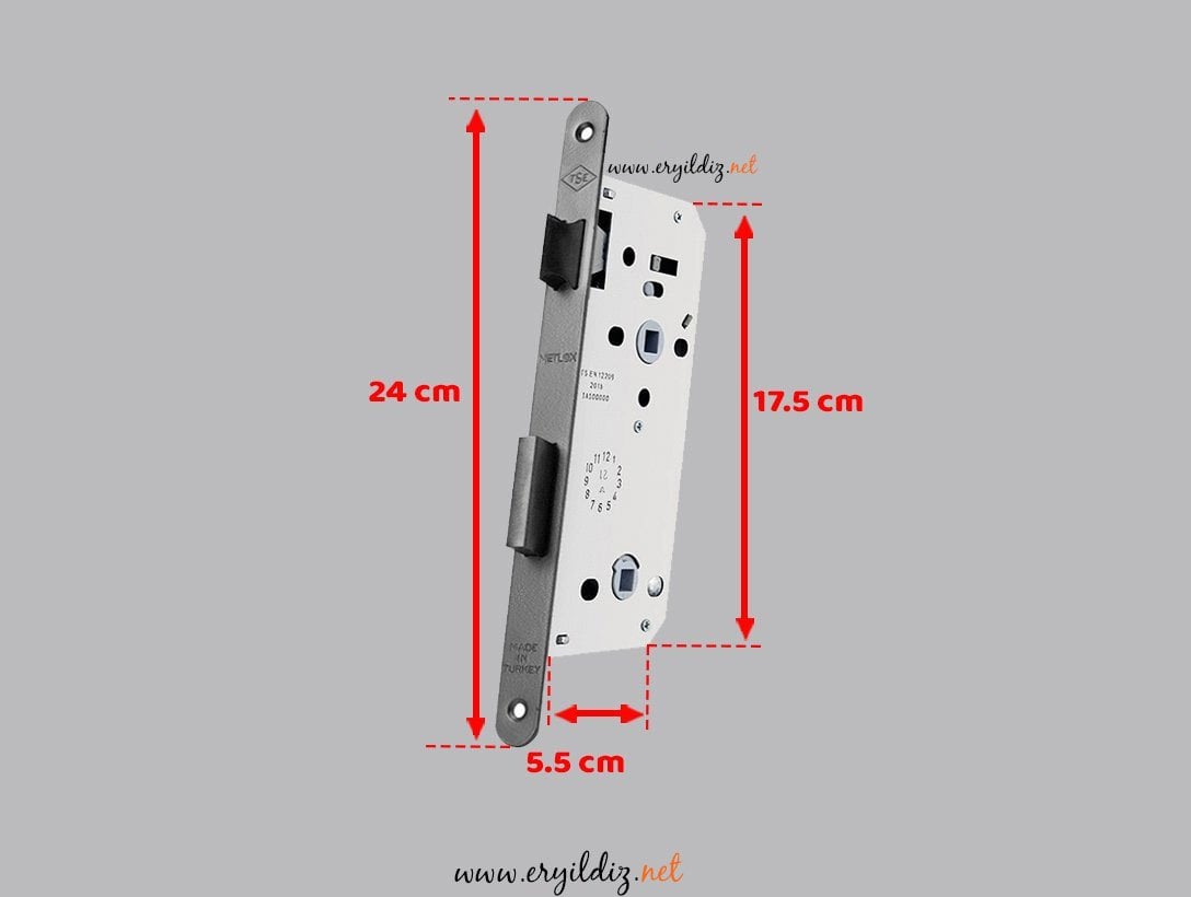 Metlox 40x23 mm Siyah Oval Kilit Sistemleri Sessiz Wc Kilidi Eryıldız Hırdavat