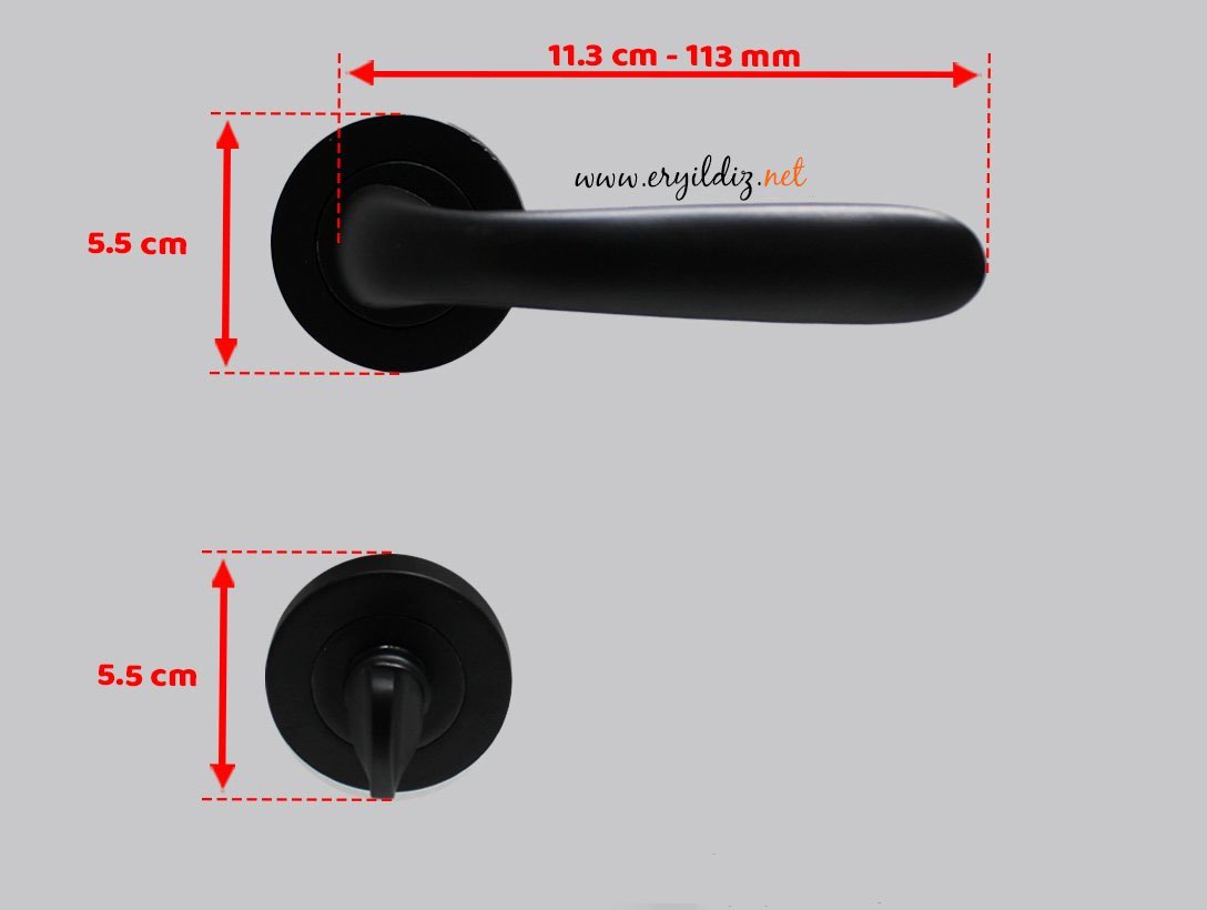 Doğanlar Alüminyum Bora Matsiyah Rozetli Kapı Kolu Wc Kapısı Er Yıldıız Hırdavat