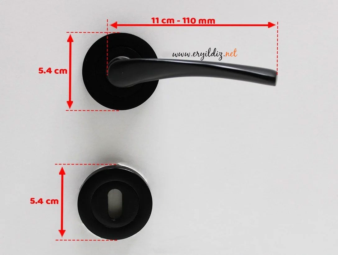 Hira Elif Bravo Matsiyah Rozetli Kapı Kolu Oda Kapısı Er Yıldız Hırdavat