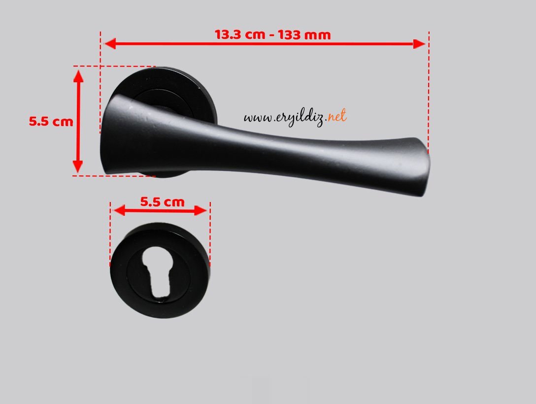 Nobel Pladium Matsiyah Rozetli Kapı Kolu Dış Kapısı Er Yıldız Hırdavat