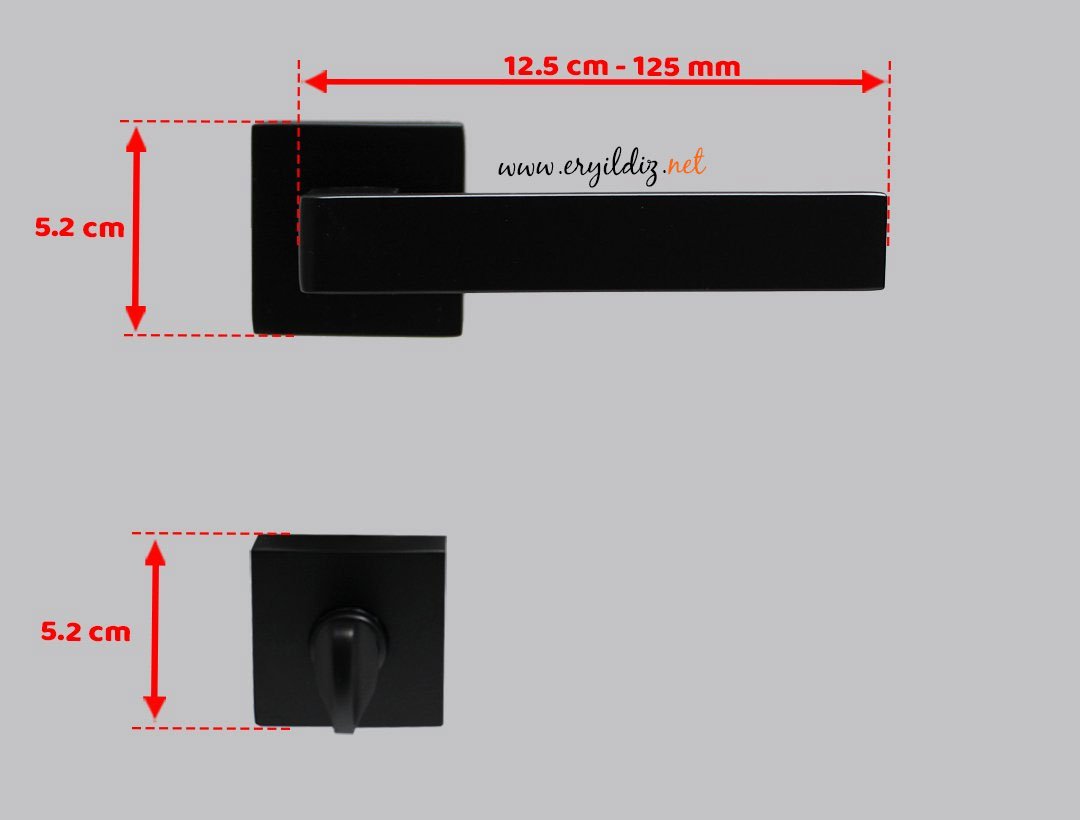 Doğanlar Karma Rozetli Kapı Kolu Matsiyah - Wc Kapısı