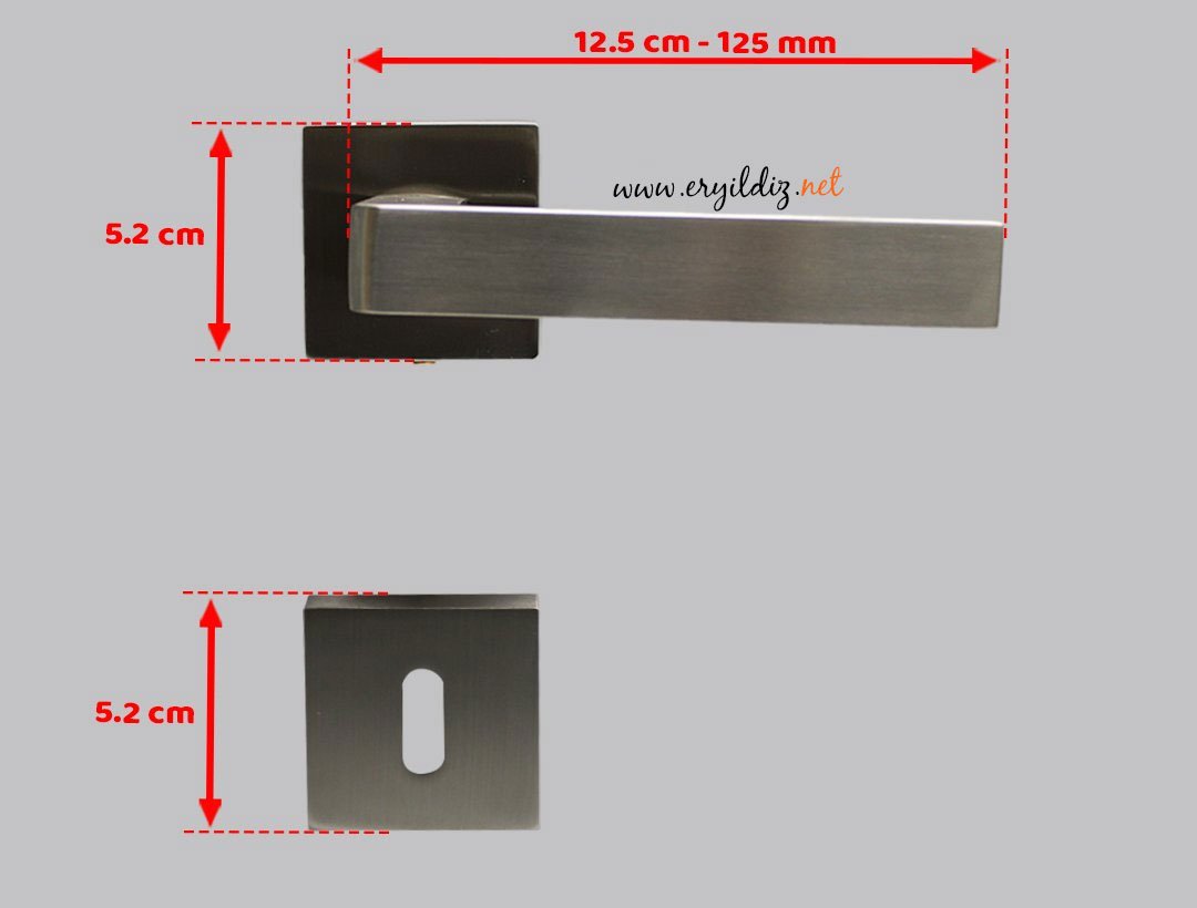 Doğanlar Karma Rozetli Kapı Kolu Süpersaten - Oda Kapısı Er Yıldız Hırdavat