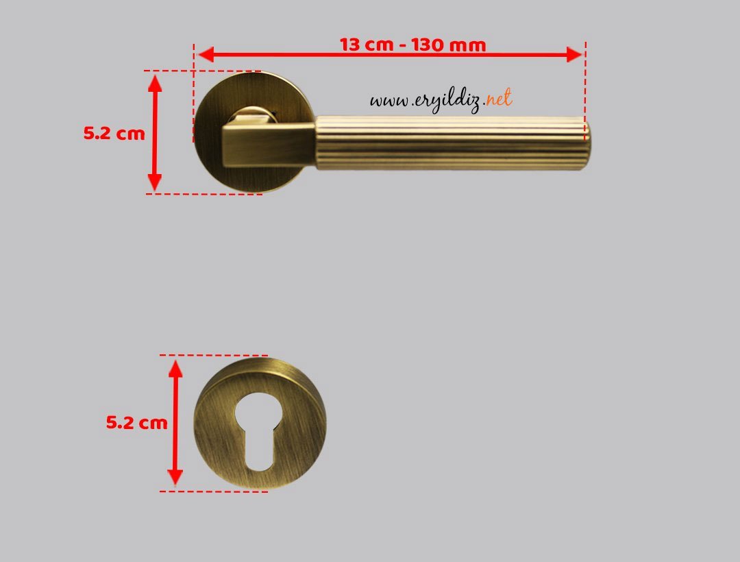 Doğanlar LT Rozetli Kapı Kolu Olifka - Dış Kapısı