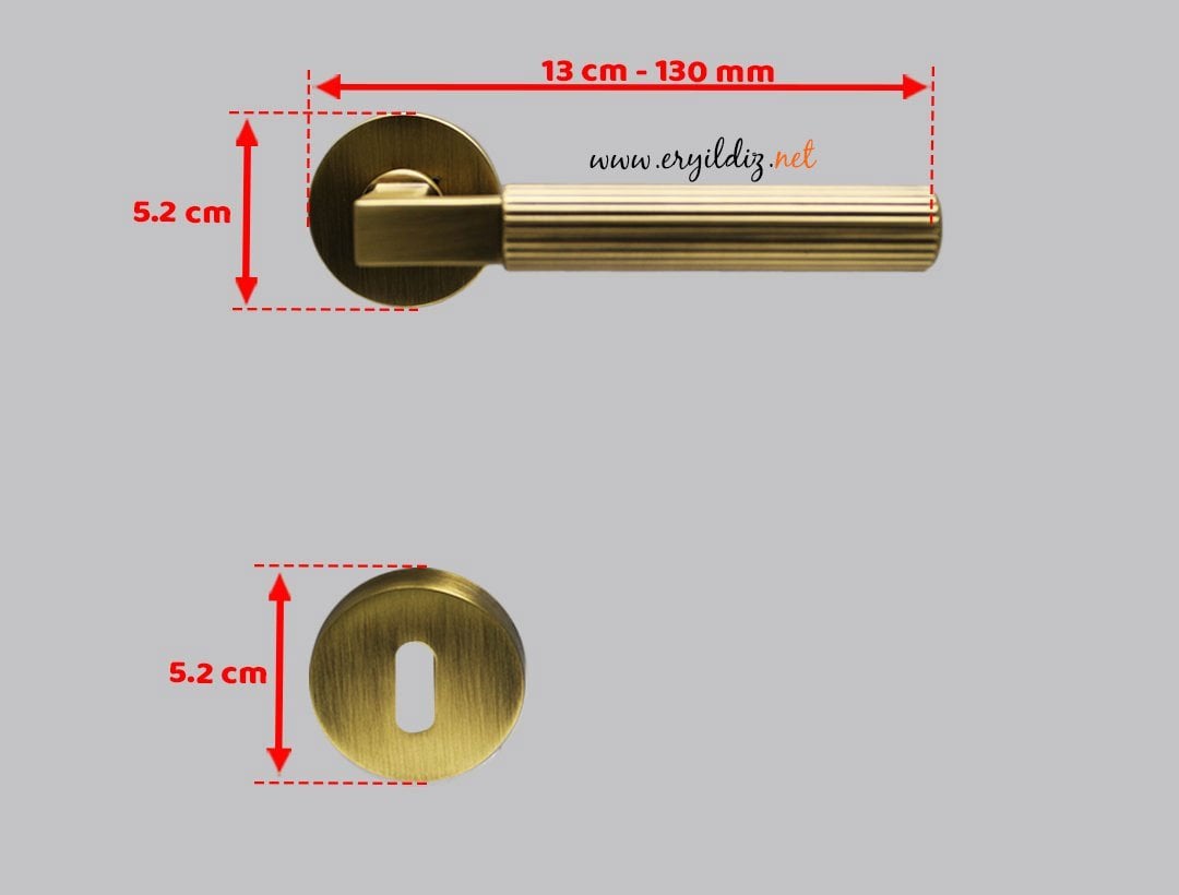 Doğanlar LT Rozetli Kapı Kolu Olifka - Oda Kapısı Er yıldız hırdavat