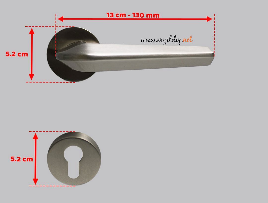 Doğanlar Linea Rozetli Kapı Kolu Saten - Dış Kapısı